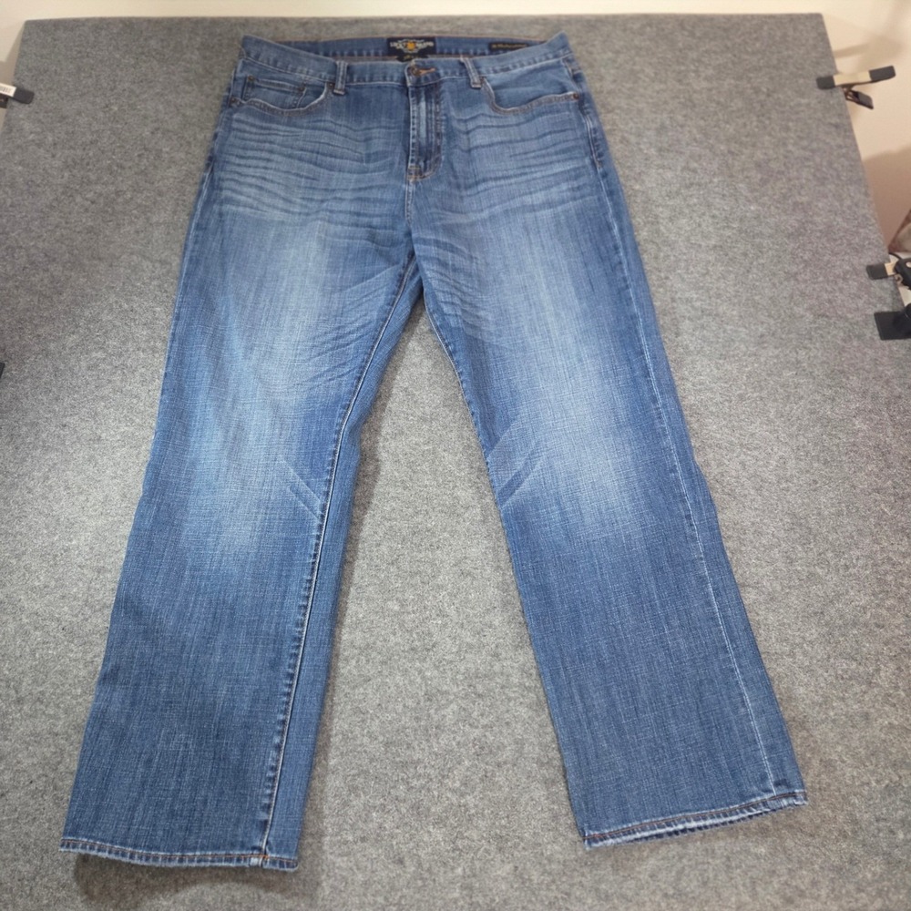 Lucky Brand 181 Relaxed Straight Mens Blue Denim Jeans 38x32 Medium Wash - Picture 2 of 8